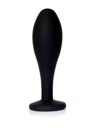 Анальна пробка - Jewellery Silicone Black Plug M Clear Sex Aura Київ