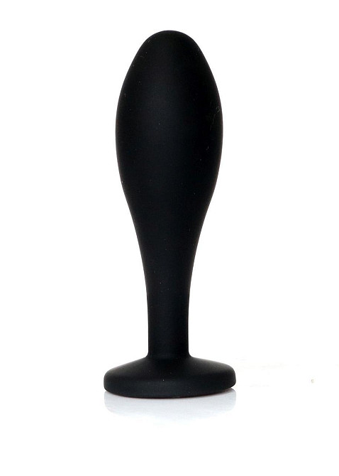 Анальна пробка - Jewellery Silicone Black Plug M Clear Sex Aura Київ - фото 5
