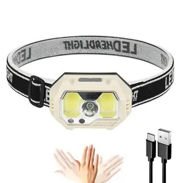 Налобный фонарь для электрика, Фонарь налобный для строителя Мощный LED VW-34 Львов - изображение 3