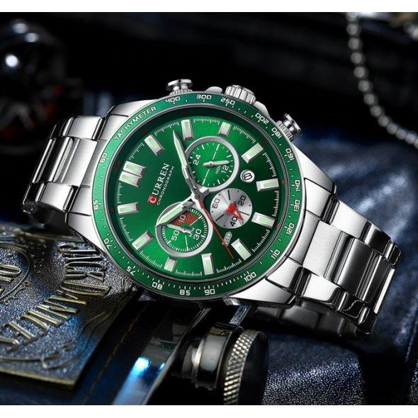 Водостойкие кварцевые часы Curren Diablo silver Винница - изображение 4