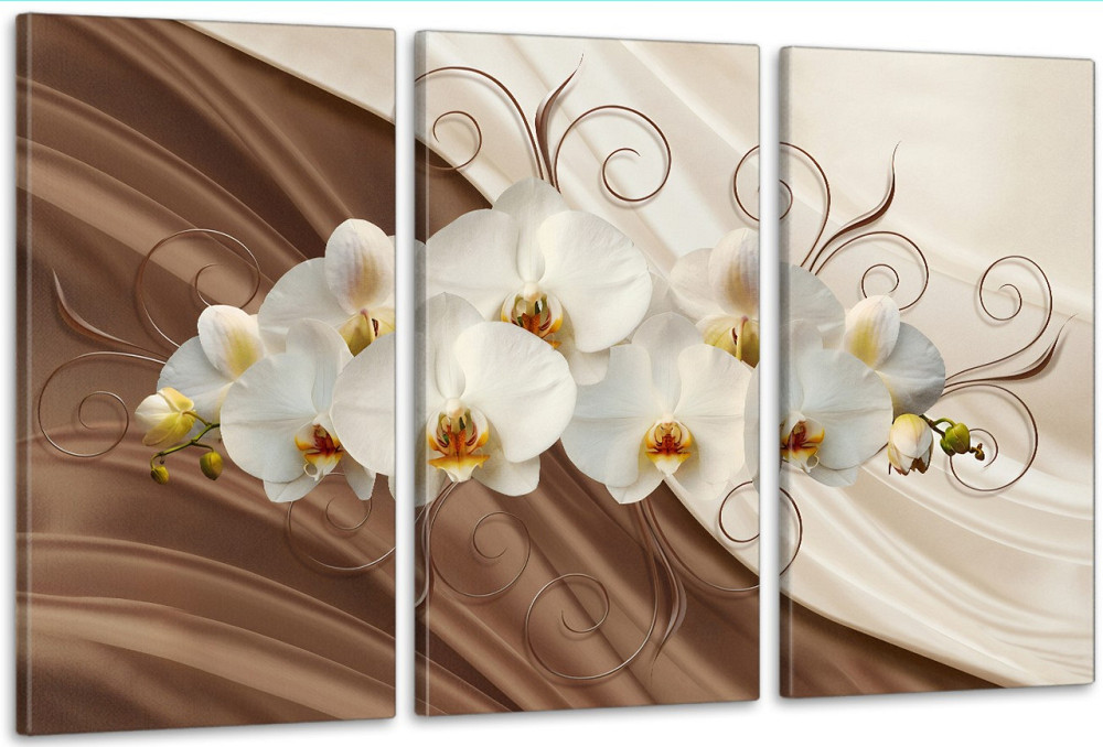 Модульная картина в гостиную / спальню  Квіти Орхідея   ART-226_3A 70х130 см Киев - изображение 1