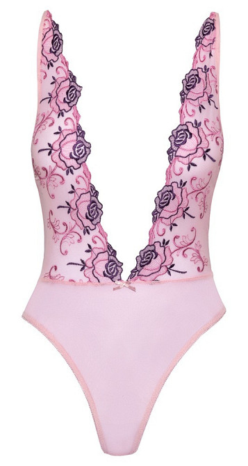 Нежное розовое боди с глубоким вырезом Kissable S/M Sex Aura Киев - изображение 3