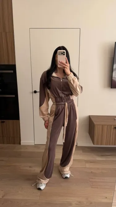 Женский костюм тройки из плюшевого велора — стильный и удобный комплект Одесса - изображение 20