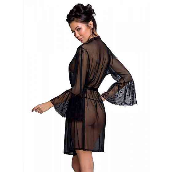 Повітряний пеньюар Passion LOVELIA PEIGNOIR XXL/XXXL, black Sex Aura Київ