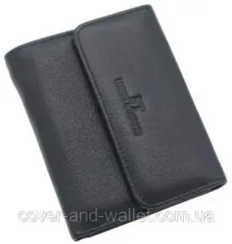 Маленький женский кожаный кошелек под карточки бордоввого цвета ST Leather 2047A Черный Киев - изображение 1