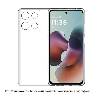 Чехол для мобильного телефона BeCover Silicone Motorola Moto G56 Transparent (713767) Винница - изображение 3