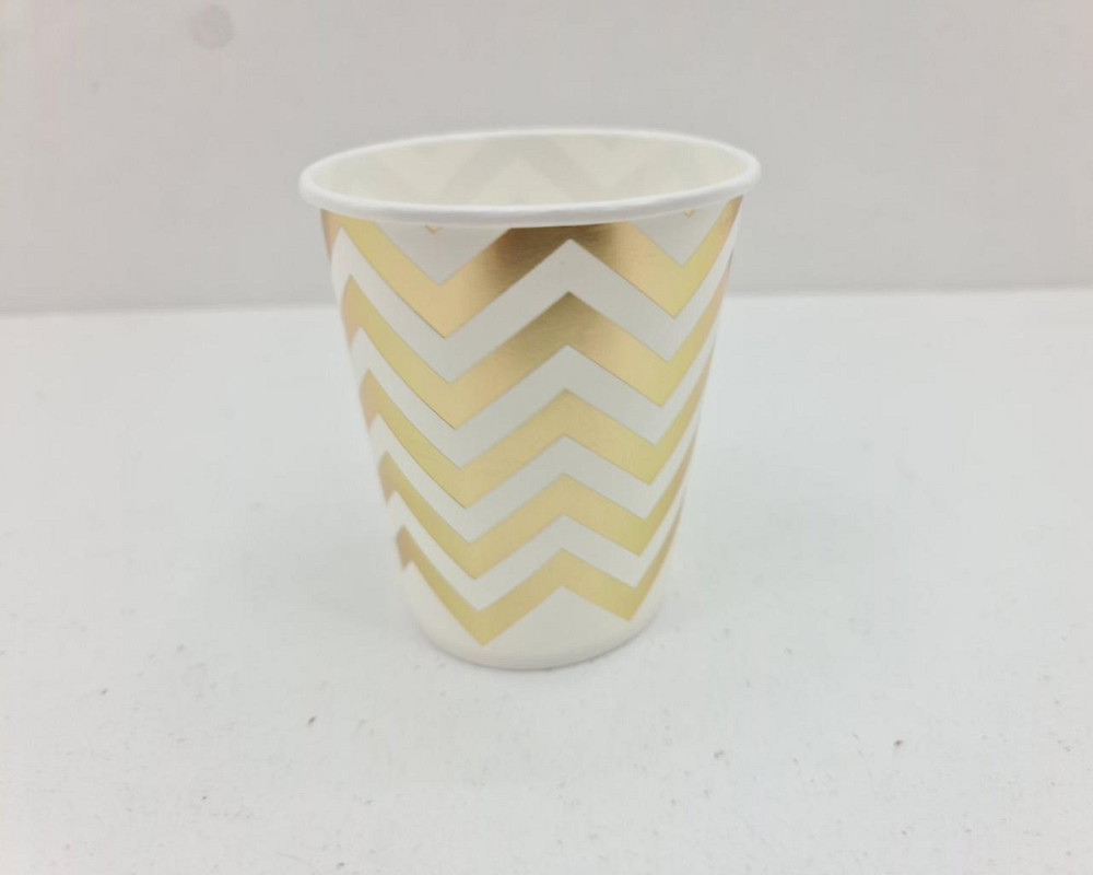 Стаканчики одноразові паперові 250 г "Золотий зигзаг" 10 шт (1 пачка) Харків - фото 3