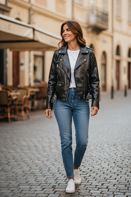 Куртка косуха женская весна/осень Черный 42 Харьков - изображение 10