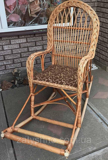 Качалка дитяче крісло з лози | крісло-гойдалка з підставкою дитяча | крісло качалка для дітей з Київ - фото 3