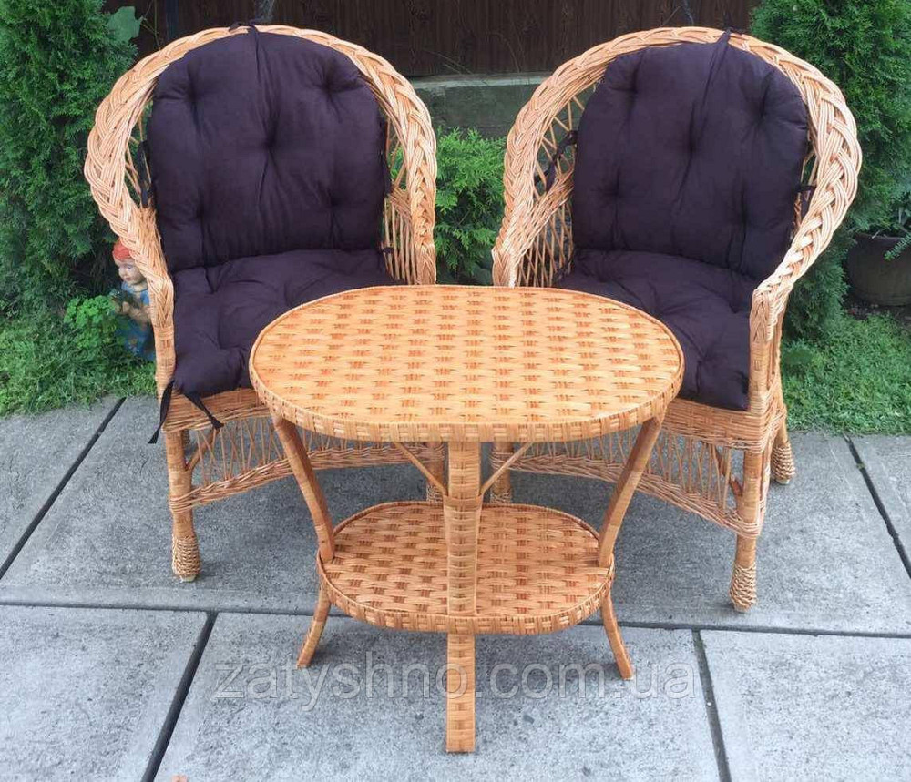 Мебель из лозы  с овальным  столом | Дачная мебель плетеная  | комплект балконной мебели Киев - изображение 4