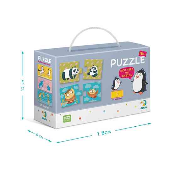 Дитячий пазл Мама і Малюк DoDo 300150, 12 пазлів по 2 елементи Вінниця