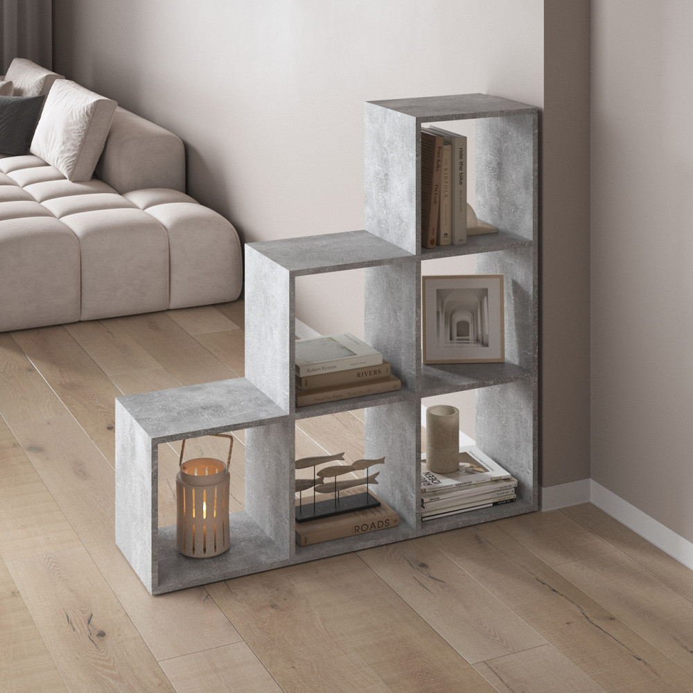 Стеллаж VAYS M-39, книжная полка с 6 ячейками, этажерка для дома, игрушек и декора, ЛДСП, 108×29×108 см Львов - изображение 3