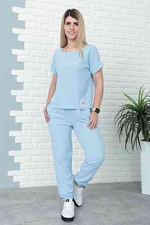 Літній костюм зі штанами на резинці "My day" оптом | Норма і батал Блакитний, 50-52 Київ