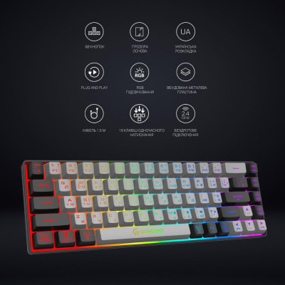 Клавіатура GamePro GK935 Wireless LED Black (GK935) Вінниця - фото 8