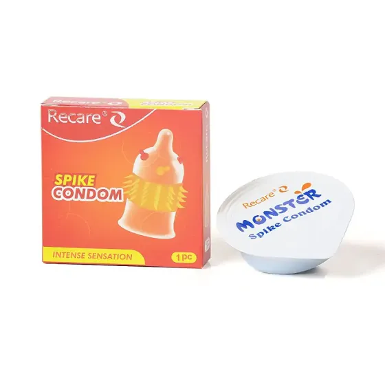 Насадка на член Recare Spike Condom Orange (презерватив с усиками и шипами) Львов