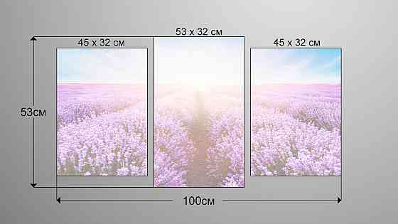 Модульна картина Полі Лаванди Art-184_3 Київ