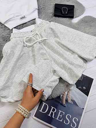 Жіночий стильний повсякденний літній костюм двонитка, натуральний еластичний мікродайвінг Меланж, 46/48 Одеса