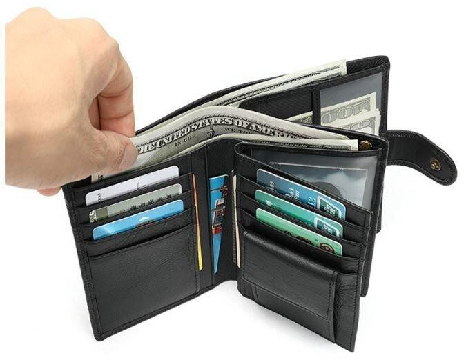 Гаманець унісекс Vintage 14927 Чорний Київ - фото 7