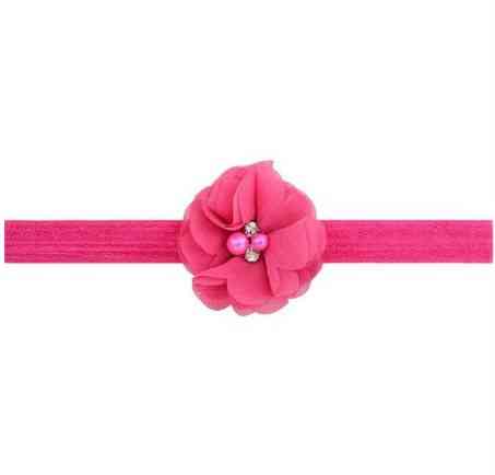 Пов'язка дитяча з квіткою малинова - універсальний (на резинці), квітка 5,5 см Київ