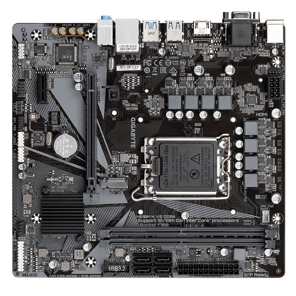 Материнська плата Gigabyte H610M H V2 DDR4 Socket 1700 ( 12425 ) Харьков - изображение 1