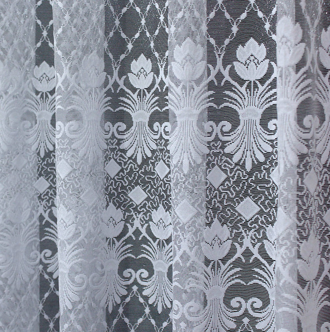 Тюль жаккард с галстуком, 