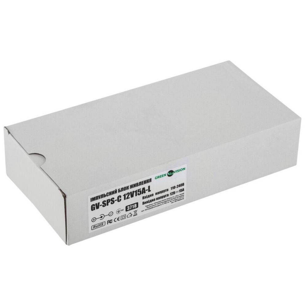 Імпульсний блок живлення GV-SPS-С 12V15A-L (180W) Київ - фото 5