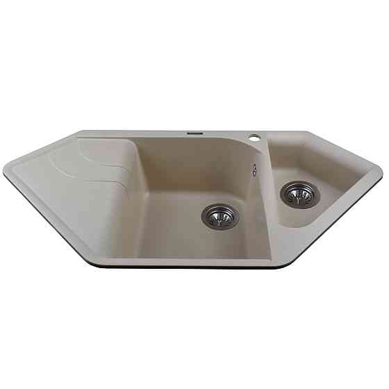 Гранитная мойка Globus Lux GARDA слоновая кость 1000х500мм (000011906) Киев