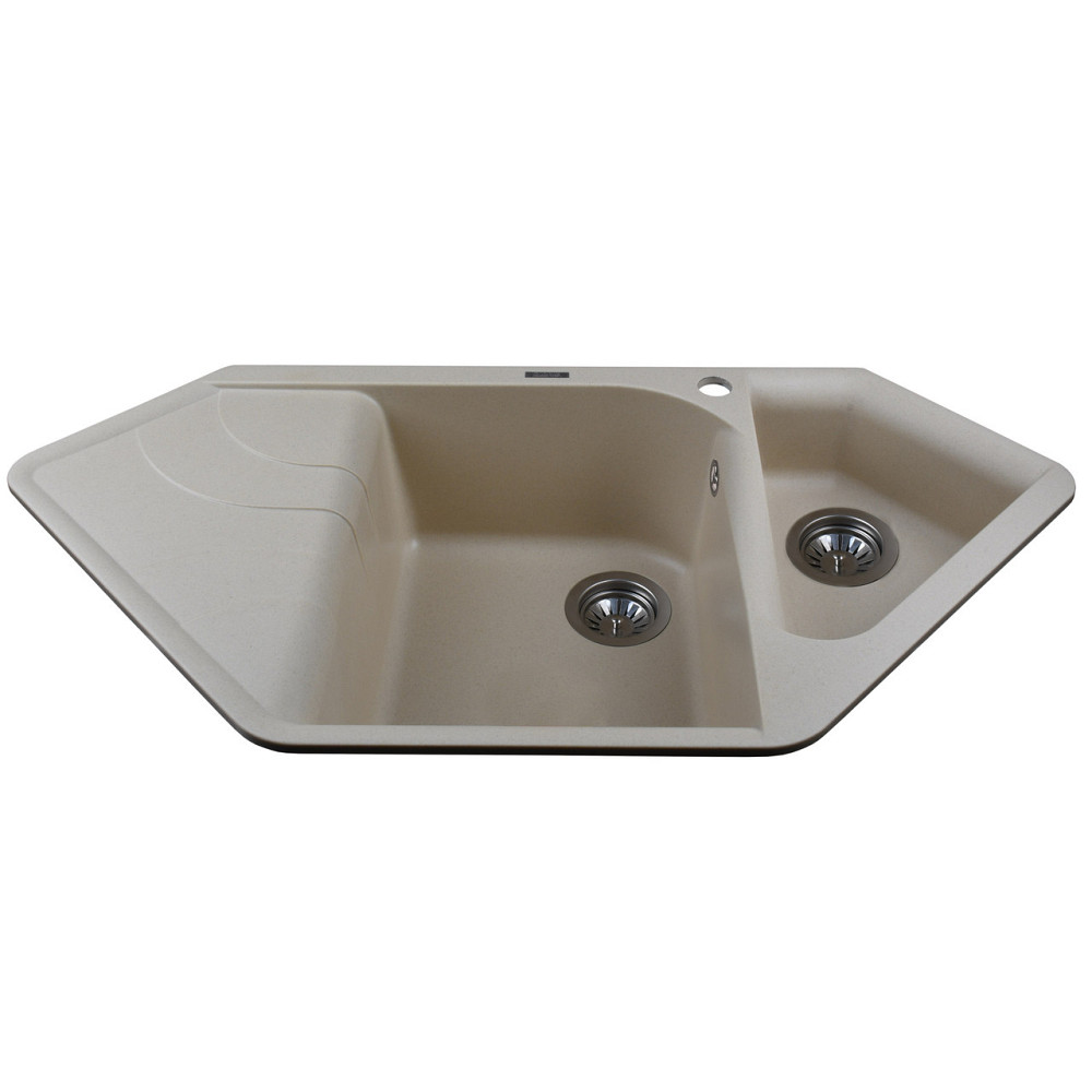 Гранітна мийка Globus Lux GARDA слонова кiстка 1000х500мм (000011906) Київ - фото 2