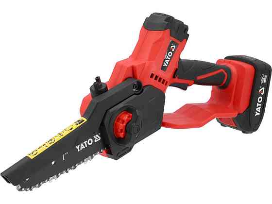 Пила ланцюгова акумуляторна YATO: 18 В Li-Ion 2 АГод, шина- 7