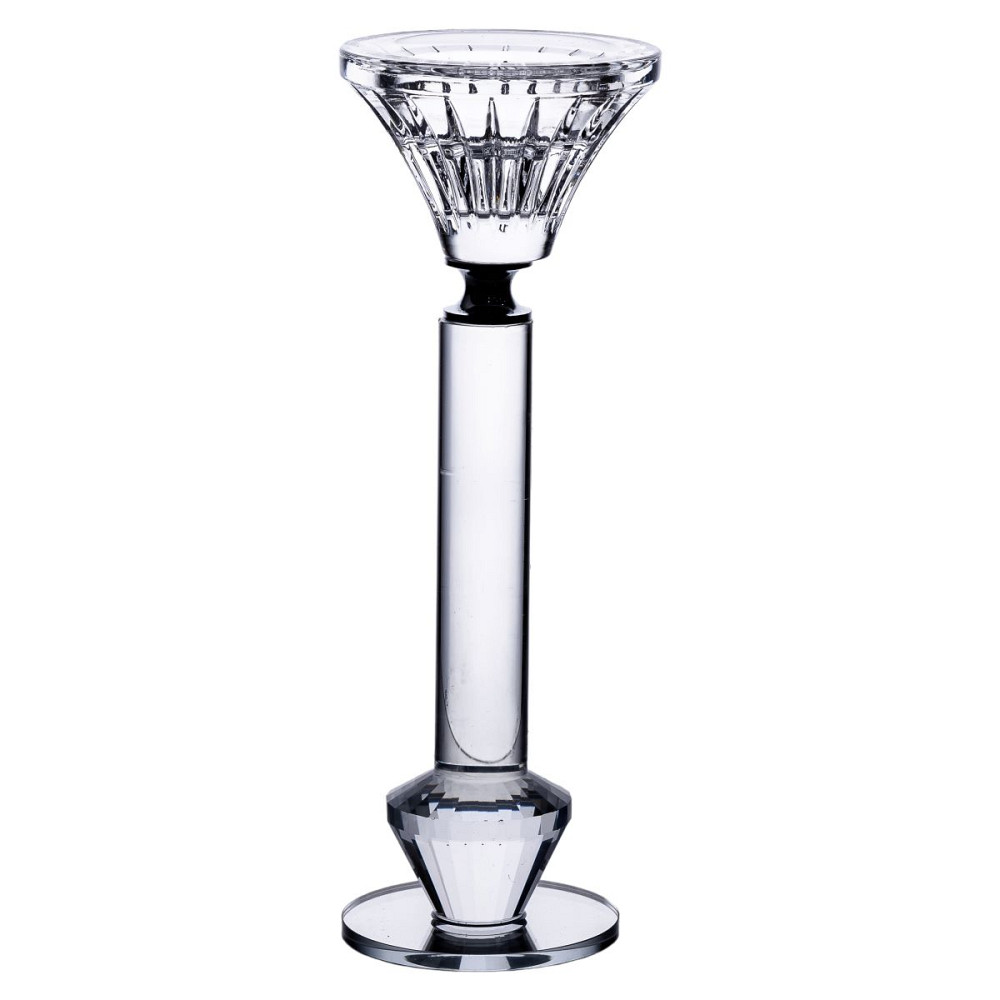 Yiwu Підсвічник скляний на ніжці 6×19.5 см прозорий декоративний підсвічник на стіл HP-4-11M Коломия - фото 1