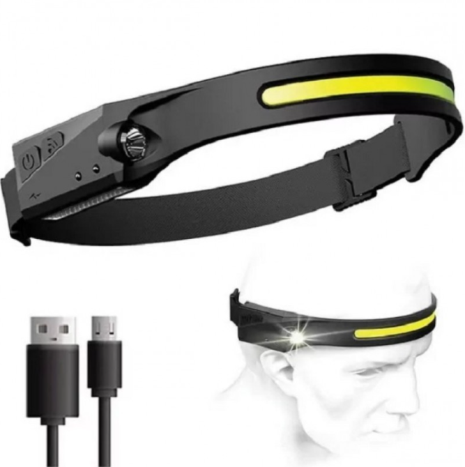 Ліхтарик налобний акумуляторний BAILONG BL-G28 XPE+COB USB CHARGE 2 режими роботи 8093 Одеса - фото 2