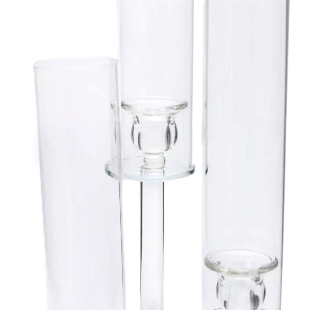 Высокий стеклянный подсвечник с декоративным бокалом Киев - изображение 3