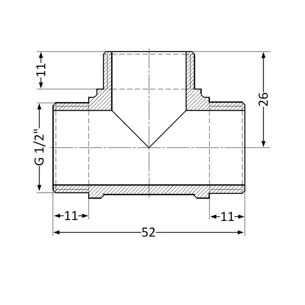 Тройник Thermo Alliance Standart 1/2" НР SD41215 Київ - фото 8