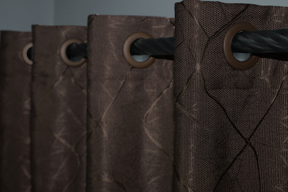 Комплект штор на люверсах VR-Textil Лен Саванна № 687ш Венге 150х250 см 2 шт (37-0108) Киев - изображение 8