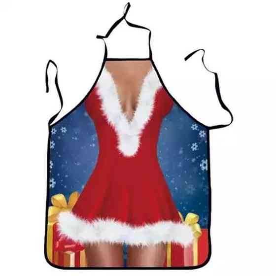 Фартух новорічний прикольний 73 на 57 см різнобарвний Київ