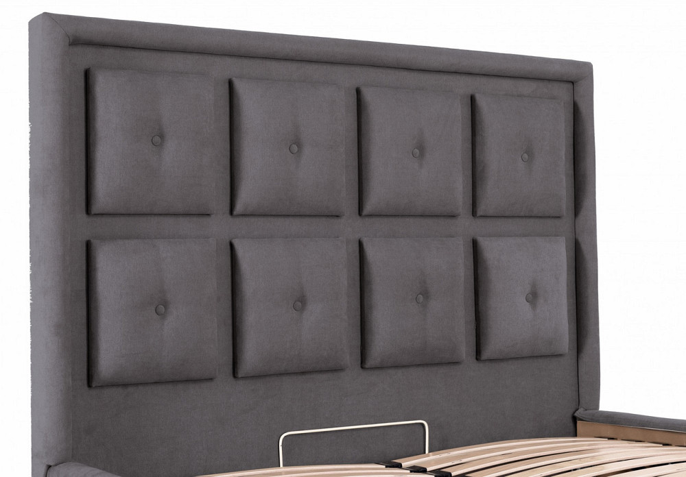 Ліжко Двоспальне Windsor Comfort 160 х 200 см Місті Dark Grey З підйомним механізмом та нішою для білизни Темно-сірий Дніпро - фото 12