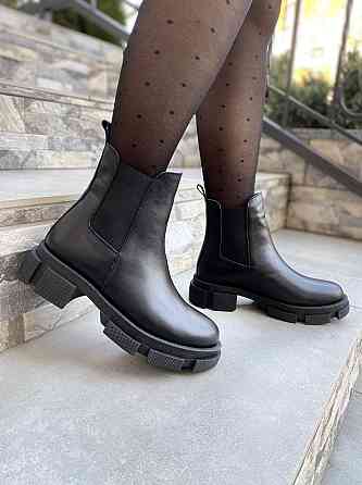 Черевики жіночі GREMMY чорні натуральна шкіра висота 13 см розмір 35-40 (604) Коломыя