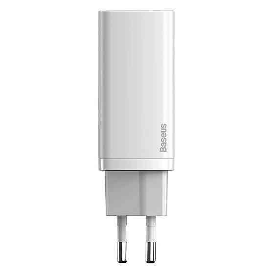 Мережевий зарядний пристрій Baseus GaN Lite Quick Charger C+C 65W EU White Київ