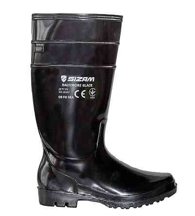 Sizam чоботи робочі захисні з ПВХ, розмір 38, Baltimore Light Black 36341 Рівне
