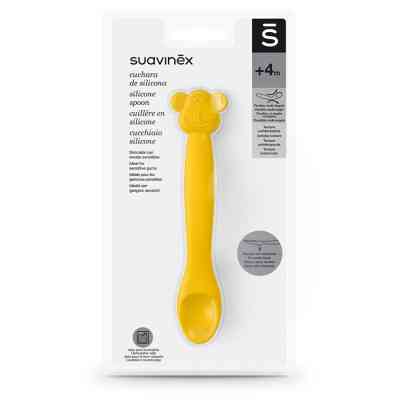 Набір дитячого посуду Suavinex Ложка силіконова, жовта мавпа (401353) Вінниця