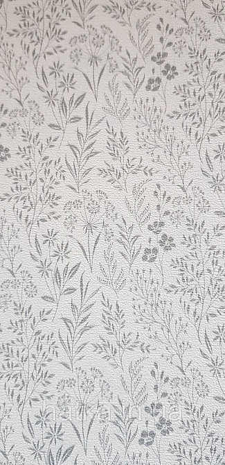 Обои виниловые на флизелине Rasch County Living метровые цветы мелкие прованс серые на белом Киев - изображение 2
