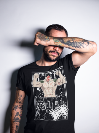 Футболка для мальчика аниме Баки Грапплер Аниме Гифт оверсайз (рост от 165 до 180 ) Черний AnimeJ0616m Днепр