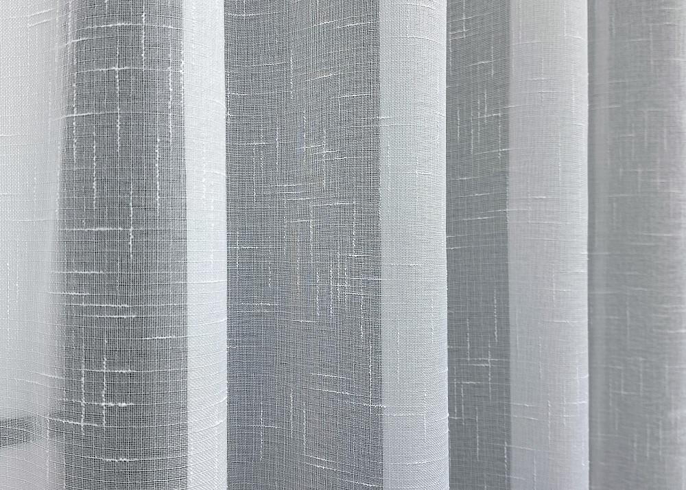 Тюль на люверсах VR-Textil 115т Льон однотонний Білий 600х270 см (47-025) Київ - фото 5