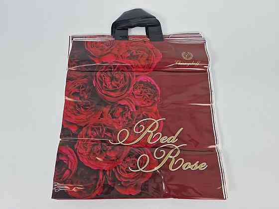 Пакет із петльовою ручкою 40*42 "Рози на червоному Ренпако (25 шт.) Харків