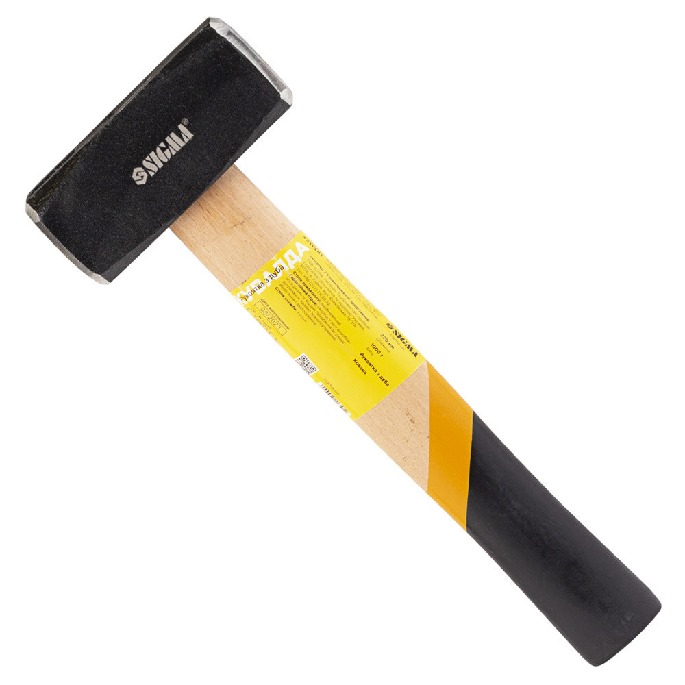 Кувалда 1000 г дерев'яна ручка (дуб) SIGMA (4311341) Київ - фото 1