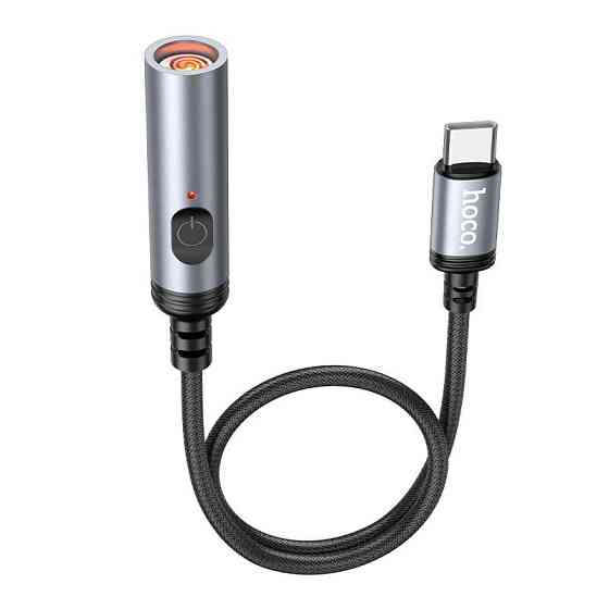 Запальничка портативна Hoco UA30 Type-C, сіра Винница