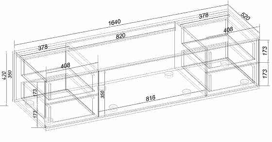 Тумба в гостиную Hugo H-6, Дуб Сонома, 1640/520/420 Львов