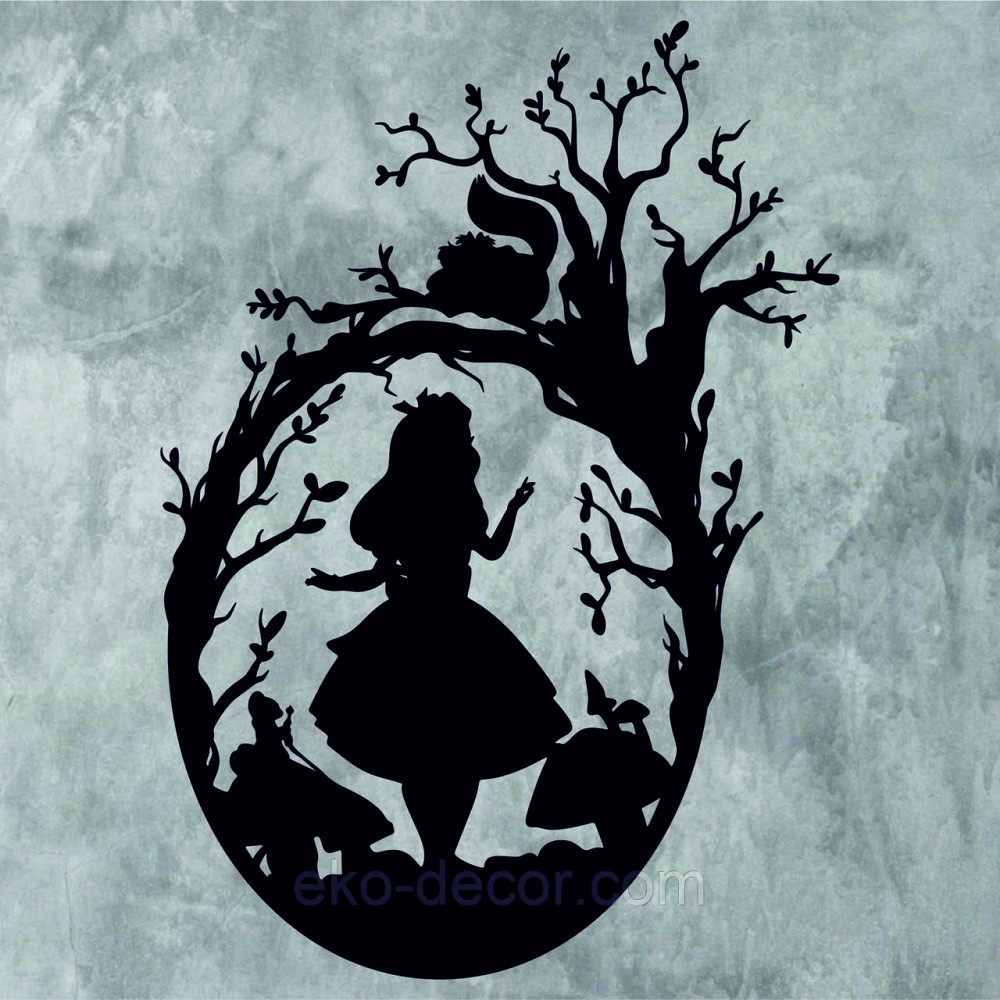 Декоративне настінне Панно «Аліса», Декор на стіну 90*64 см, Чорний Київ - фото 7