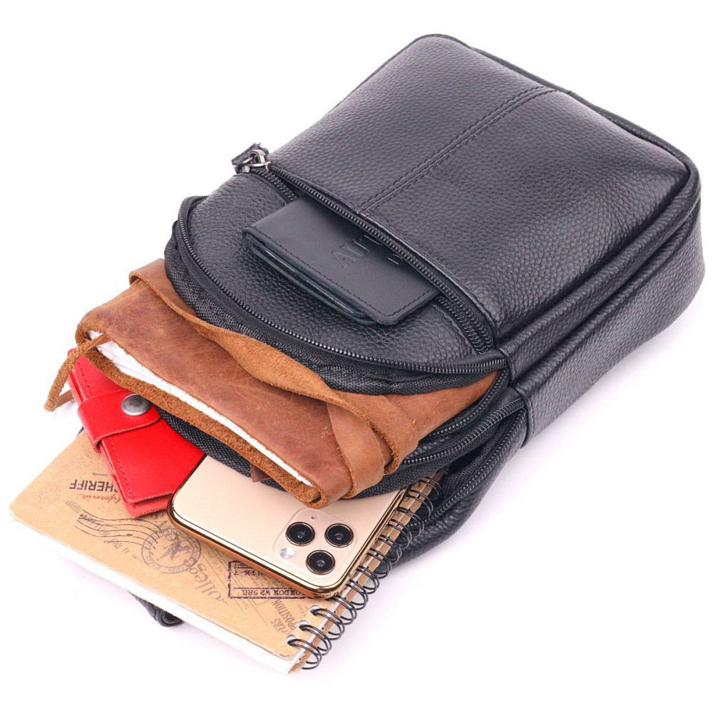 Сумка кросс-боди гладкая, Мужская плечевая сумка слинг, Мужские сумки через плечо YP-91 Львов - изображение 14