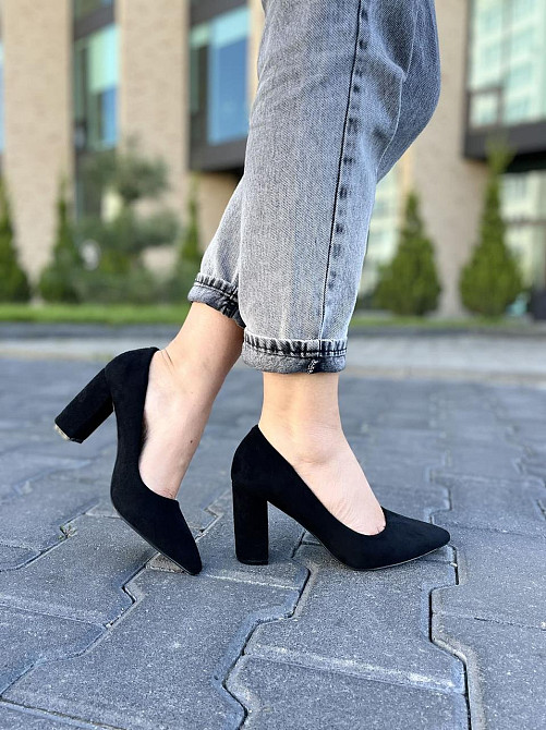 Comer Туфлі жіночі COMER чорні еко-замша 39р. каблук 8см (1971) Коломия - фото 7